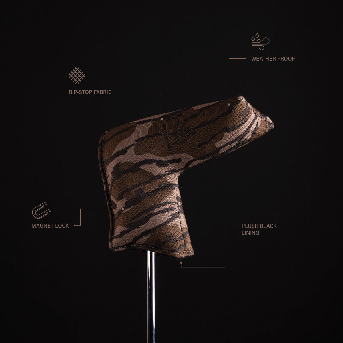 Stick Grips Bottomland Camo Putter Cover