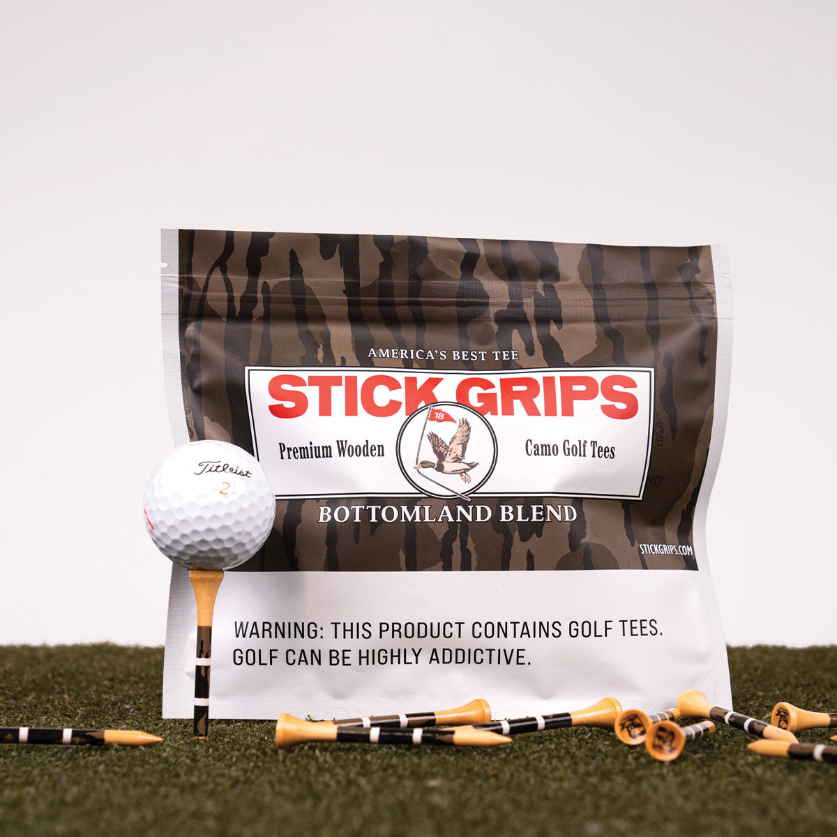 Bottomland Blend Wooden Golf Tees - 50 pack