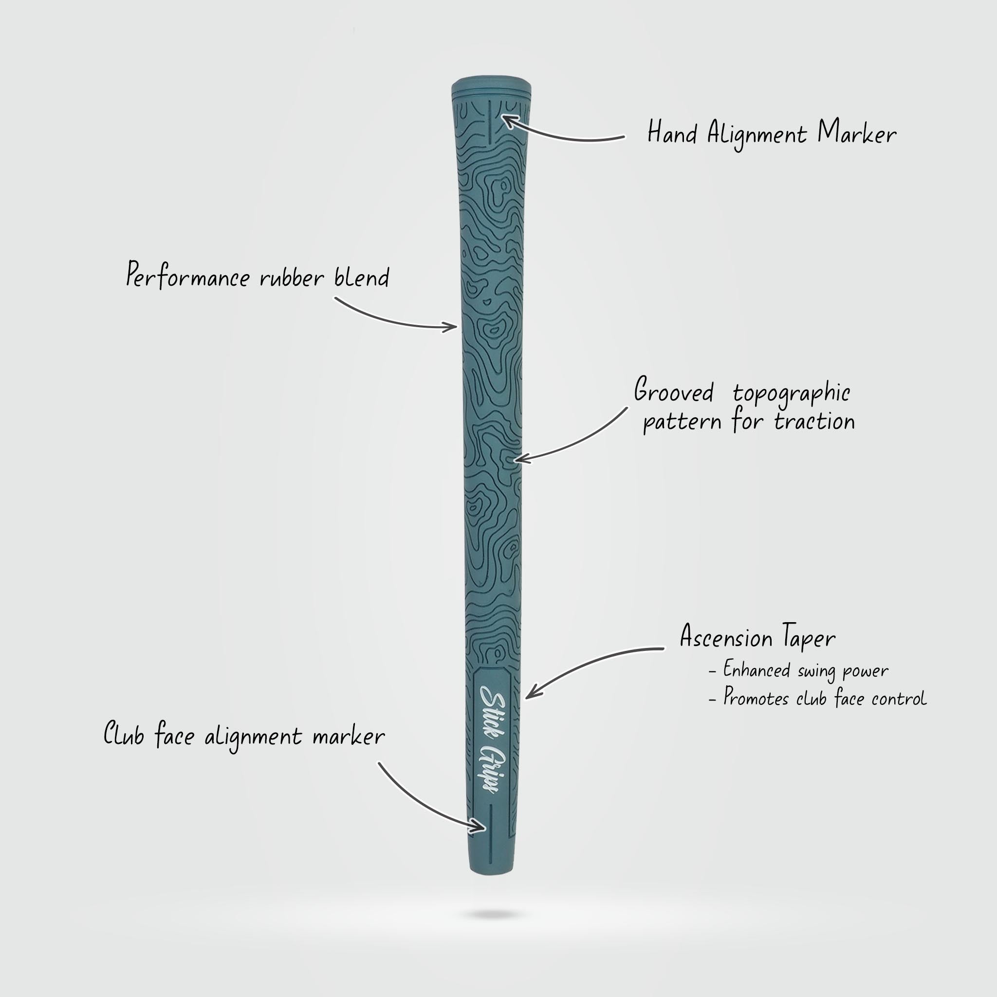 Shop Topography Golf Grips Standard - Stick Grips - Dark